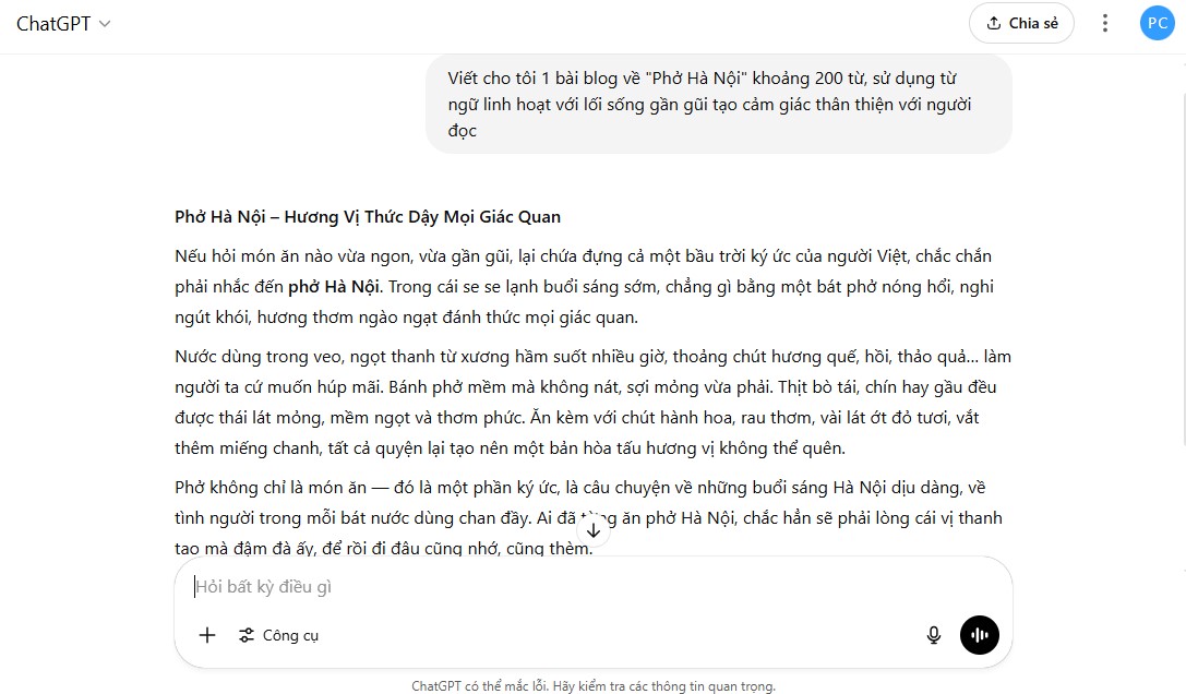 ChatGPT viết bài blog ChatGPT viết bài blog