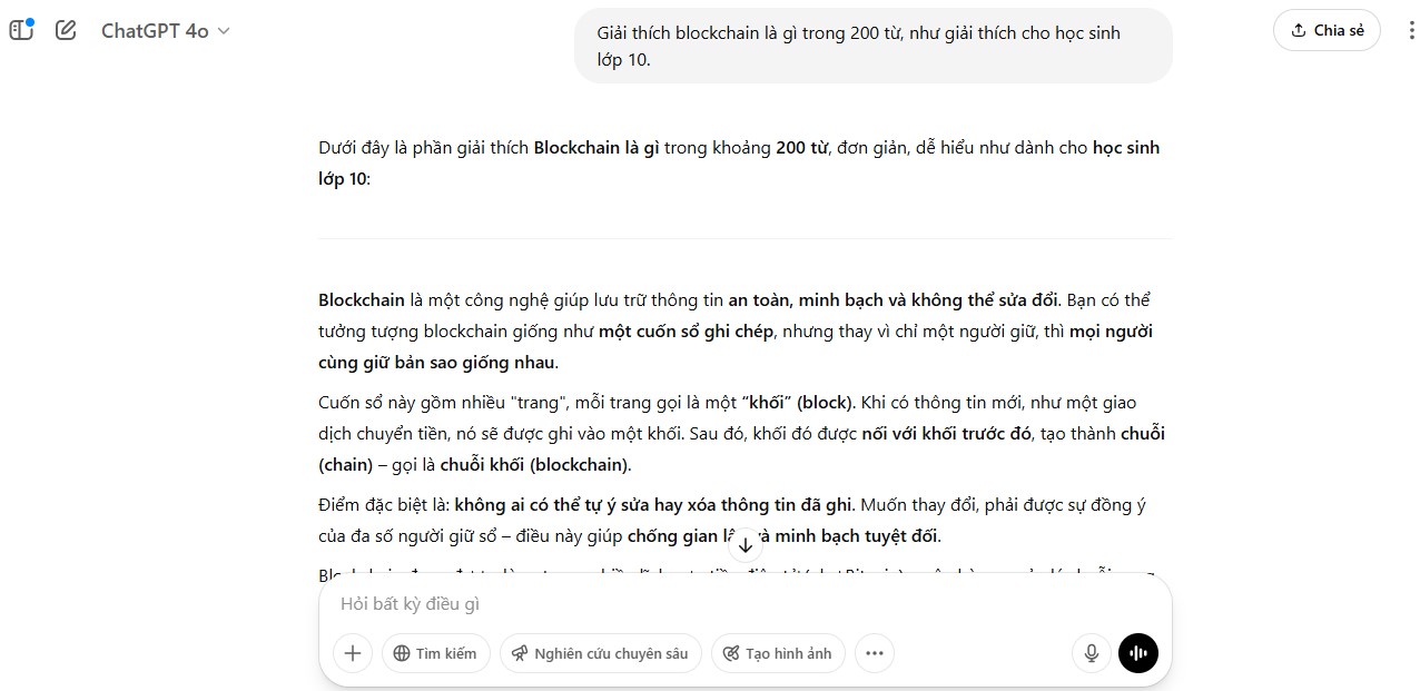 ChatGPT giải thích khái niệm ChatGPT giải thích khái niệm