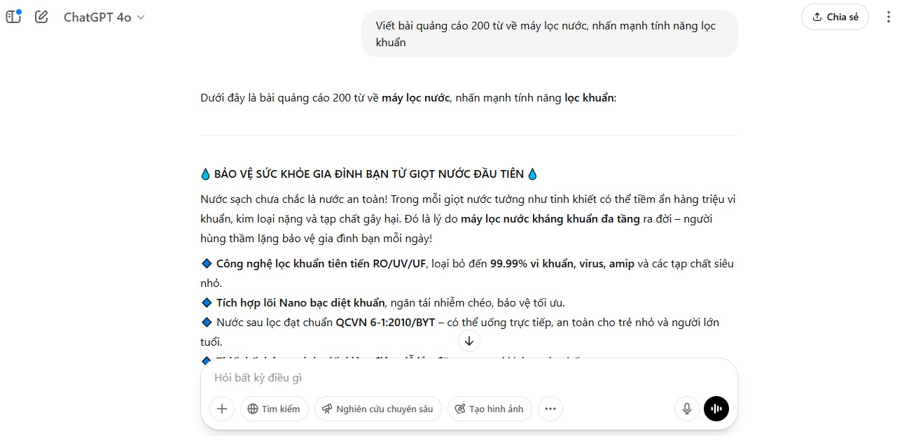 Prompt chi tiết Prompt chi tiết