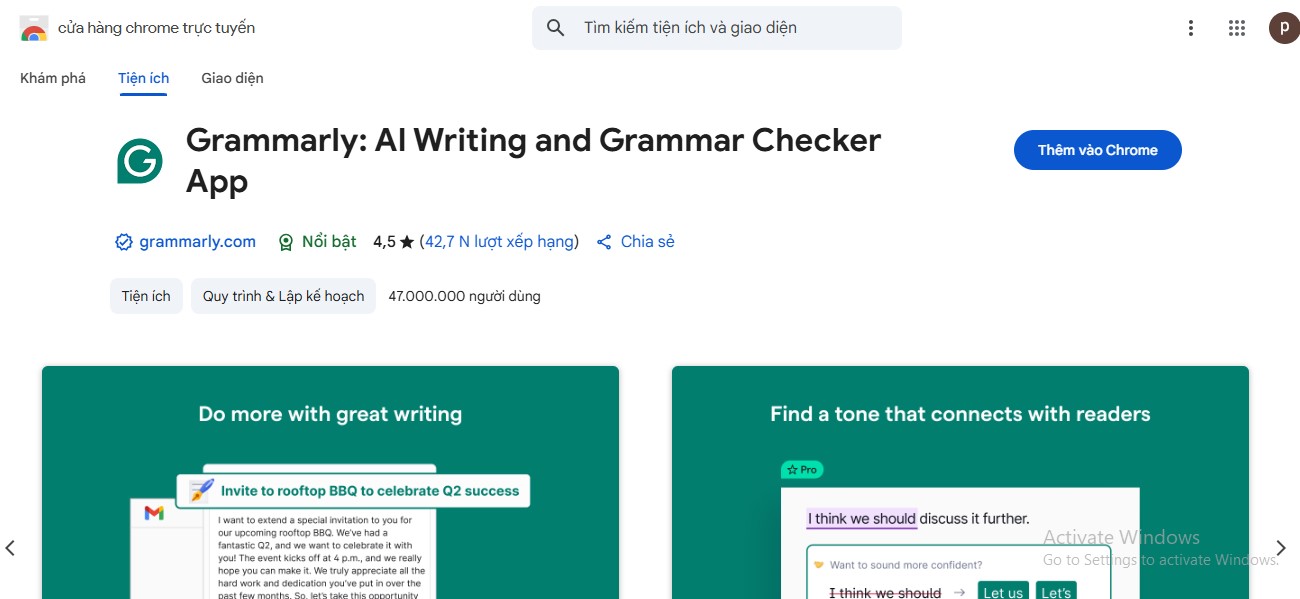 Thêm Grammarly vào Google Thêm Grammarly vào Google