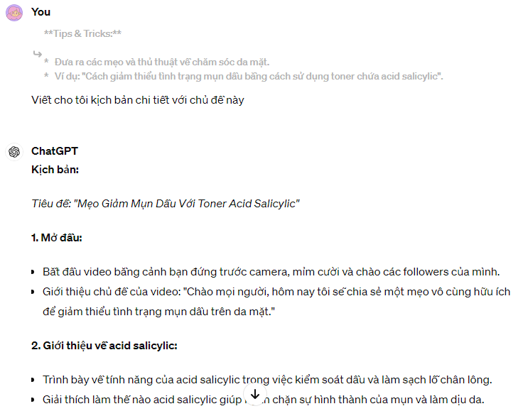 Kịch bản chi tiết ChatGPT tạo Kịch bản chi tiết ChatGPT tạo