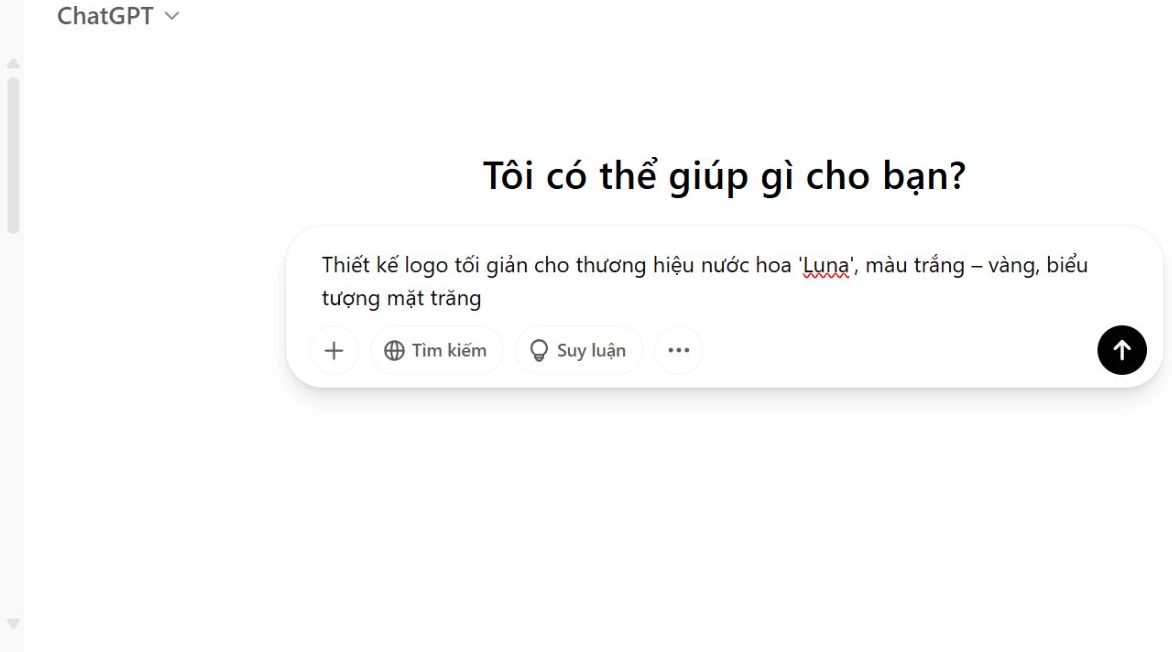 Đăng nhâp ChatGPT và viết Prompt mô tả