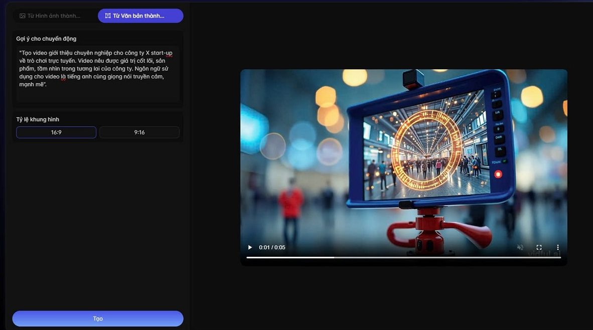 Prompt tạo video giới thiệu Prompt tạo video giới thiệu
